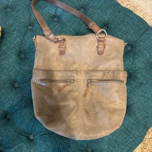 The Sak Brown Leather Shoulder Bag
